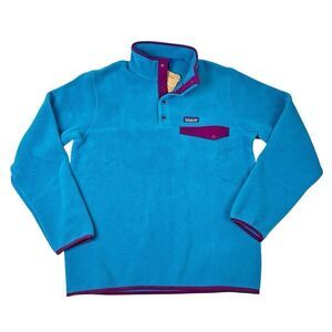 Patagonia Mens Synchilla Snap-T Fleece Pullover Size Medium Blue Purple